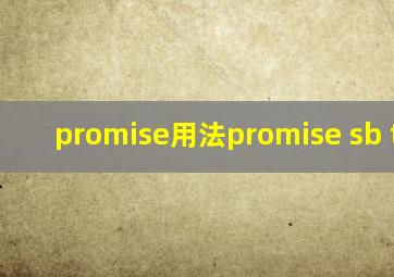 promise用法promise sb to do